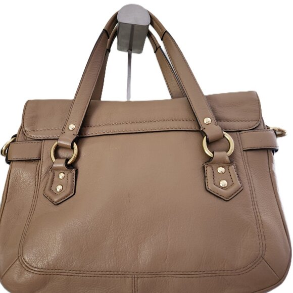 Euc Coach Campbell  All Tan Leather Satchel Handbag Purse - Picture 4 of 16